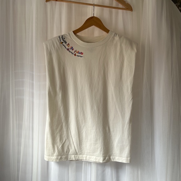 Farm Rio - Nature is the Future embroidered Sleeveless T-Shirt - Picture 2 of 7